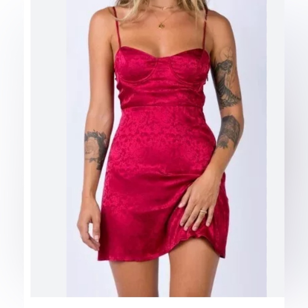 Princess polly red diva mini dress